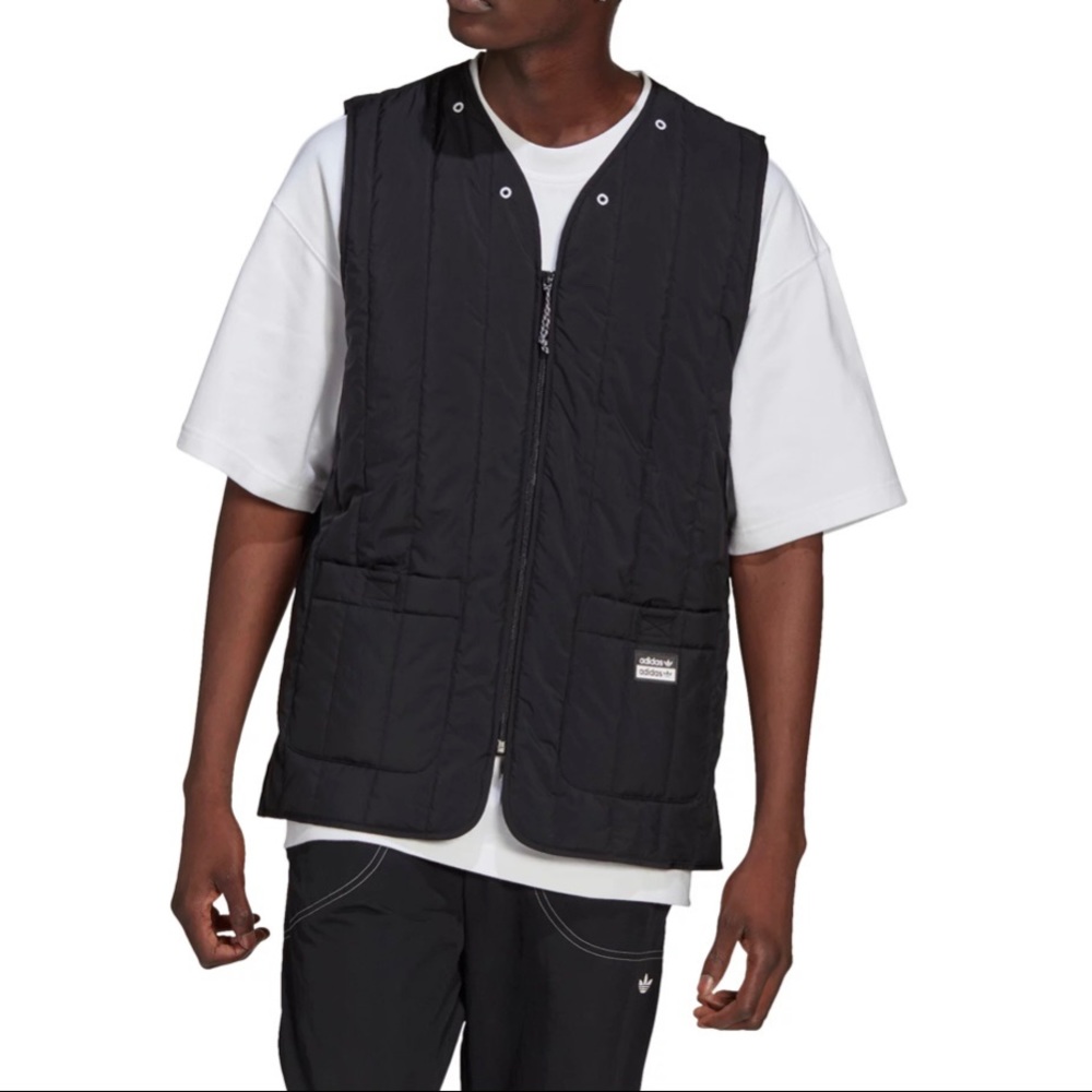 NWT Adidas Originals Men’s Padded Black Zip up Vest - S